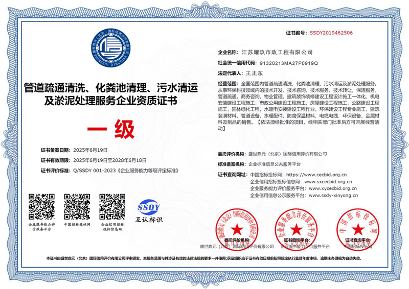 福建路企业资质证书